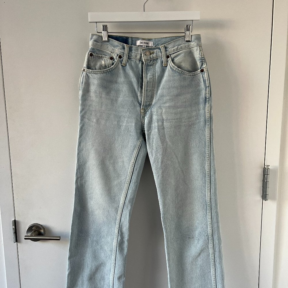 RE/DONE 90s High Rise Loose in Perfect Light Indigo Size 26
